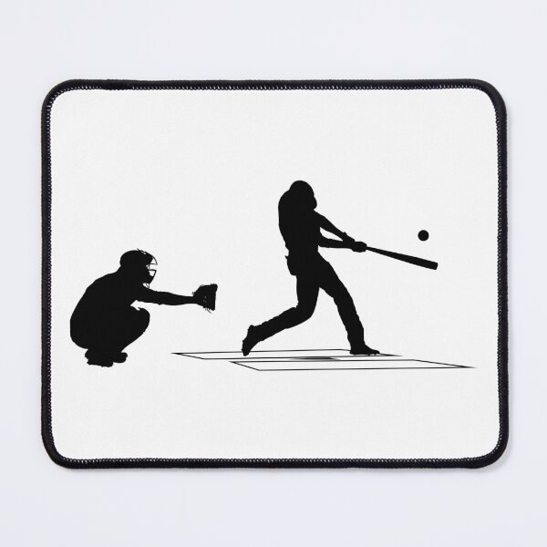 Item preview, Baseball game catcher, batter in ready position to playing (Schlagmann und Schiedsrichter). Baseball player Home Plate catcher, batter at work on baseball field (auf dem Baseballfeld) designed and sold by Marcin Adrian.