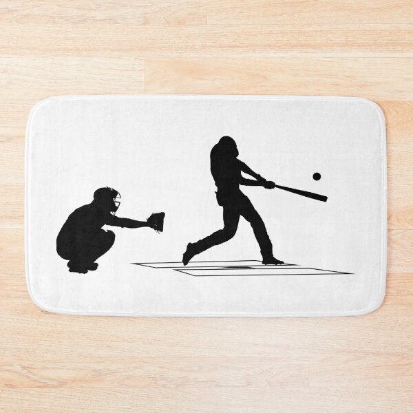 Item preview, Baseball game catcher, batter in ready position to playing (Schlagmann und Schiedsrichter). Baseball player Home Plate catcher, batter at work on baseball field (auf dem Baseballfeld) designed and sold by Marcin Adrian.
