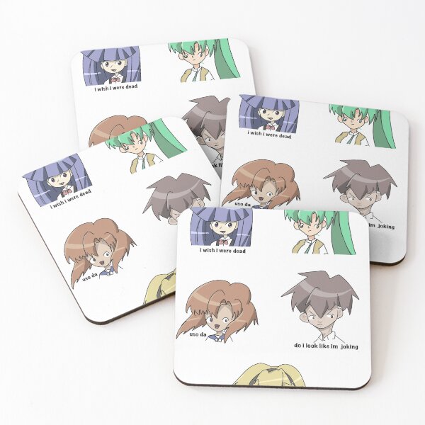 Item preview, totally accurate higurashi sticker pack designed and sold by petalpatches.