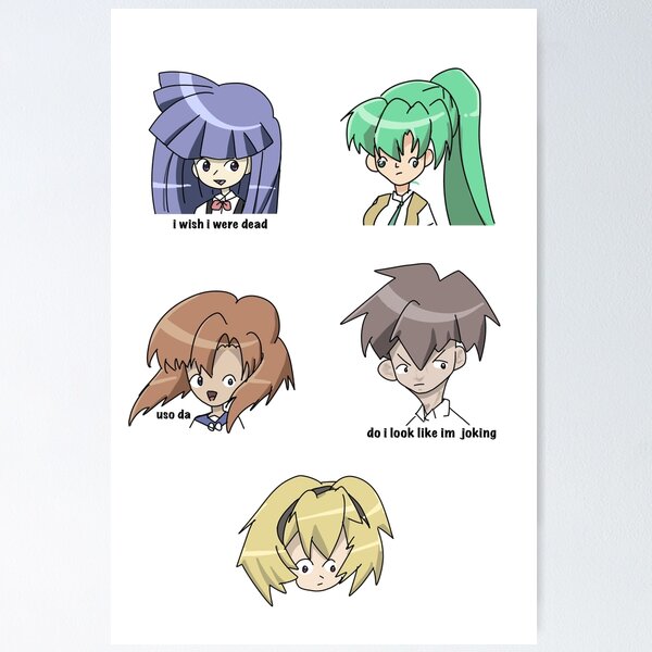 Item preview, totally accurate higurashi sticker pack designed and sold by petalpatches.