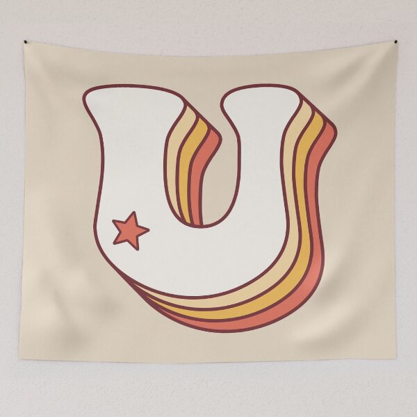 Item preview, Letter U Retro designed and sold by OkihanaShop.