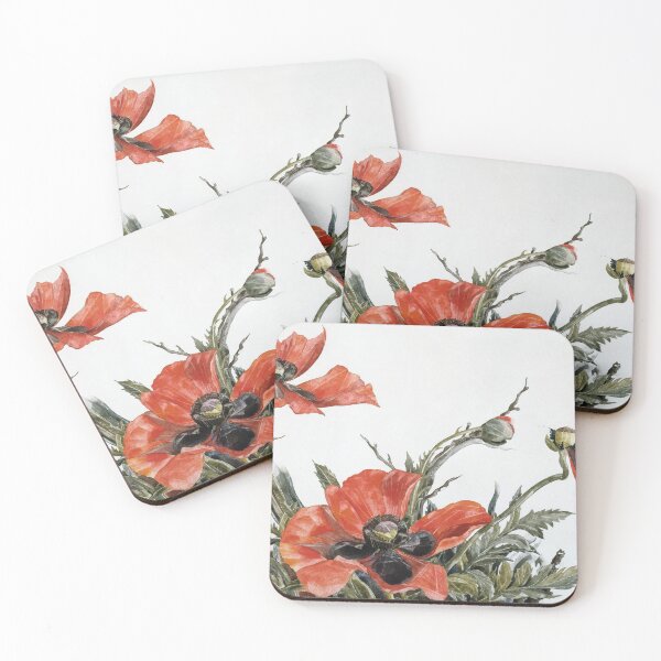 Item preview, Watercolor Painting Red Poppies (1929) by Charles Demuth designed and sold by Designedbysm.