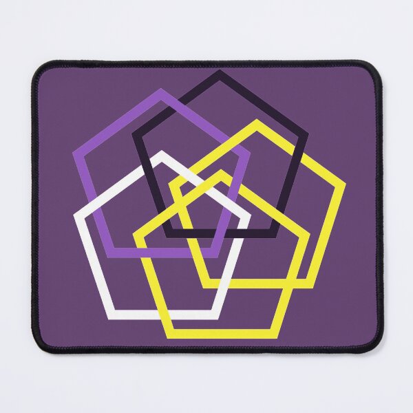 Item preview, Nonbinary Pride Interlocked Pentagons Design designed and sold by Vernen Ink.