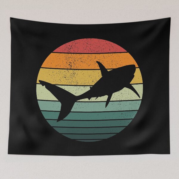 Item preview, Shark Retro Vintage  designed and sold by FunFoxDesign.