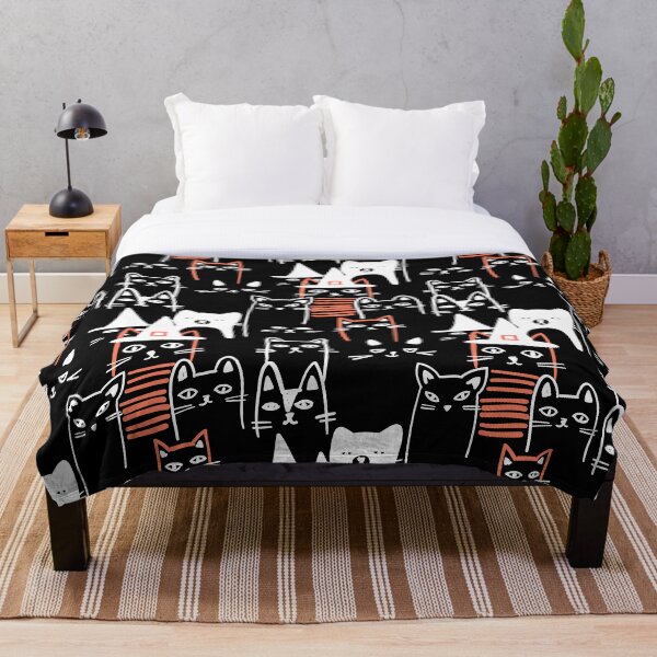 Item preview, abstract cat art pattern designed and sold by Kmerchdesign.