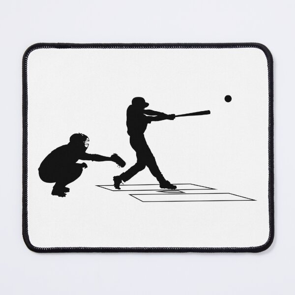 Item preview, Baseball game catcher, batter in ready position to playing (Schlagmann und Schiedsrichter). Baseball player Home Plate catcher, batter at work on baseball field (auf dem Baseballfeld) designed and sold by Marcin Adrian.