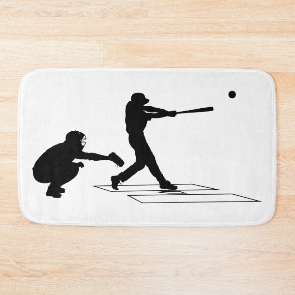 Item preview, Baseball game catcher, batter in ready position to playing (Schlagmann und Schiedsrichter). Baseball player Home Plate catcher, batter at work on baseball field (auf dem Baseballfeld) designed and sold by Marcin Adrian.