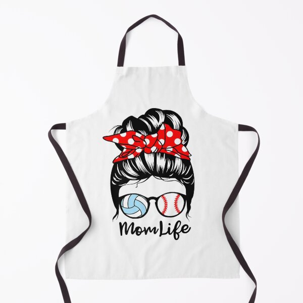 Item preview, Mom Life Messy Bun Hair Funny Baseball Volleyball Mom Premium designed and sold by ToddJJJ.