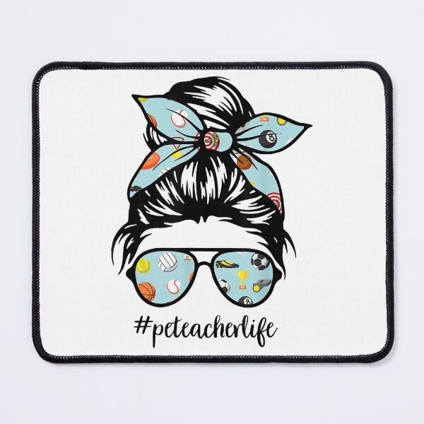 Item preview, Pe Teacher Messy Bun Life Hair Glasses Phys Ed designed and sold by ToddJJJ.