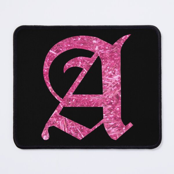 Item preview, The Letter A - Capital Pink Glitter Gothic designed and sold by TheLykosApparel.