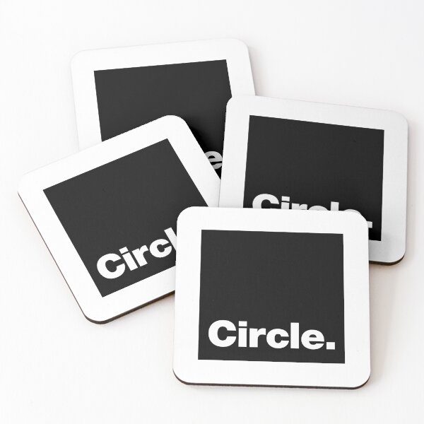 Item preview, Circle square (white letters / black square) designed and sold by dudethecreator.