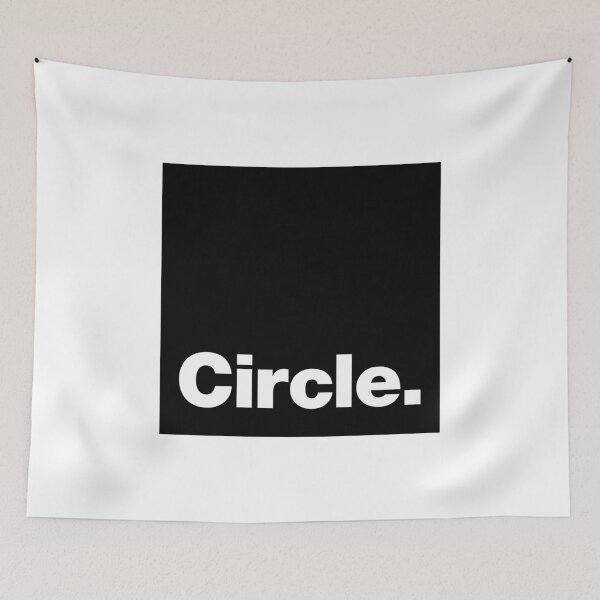 Item preview, Circle square (white letters / black square) designed and sold by dudethecreator.