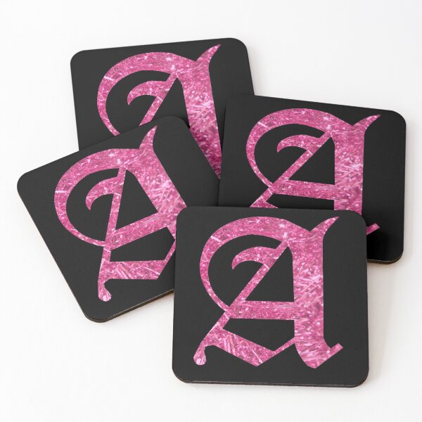Item preview, The Letter A - Capital Pink Glitter Gothic designed and sold by TheLykosApparel.