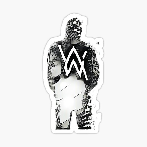 Alan Walker Logo Black Stickers For Sale Redbubble