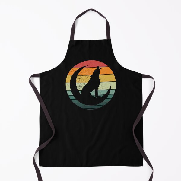 Item preview, Wolf Howling At The Moon Retro Vintage  designed and sold by FunFoxDesign.
