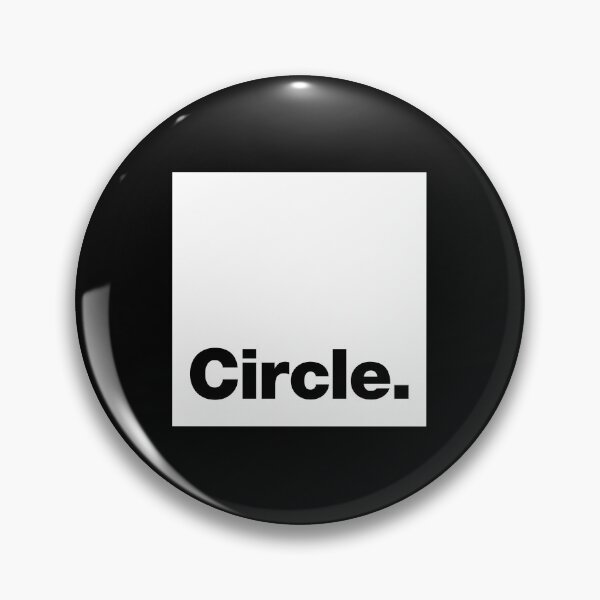 Item preview, Circle square (black letters / white square) designed and sold by dudethecreator.