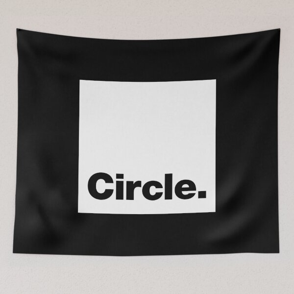 Item preview, Circle square (black letters / white square) designed and sold by dudethecreator.
