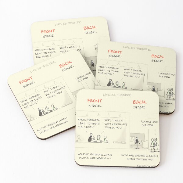 Item preview, Front stage back stage: life as theatre designed and sold by Sketchplanations.