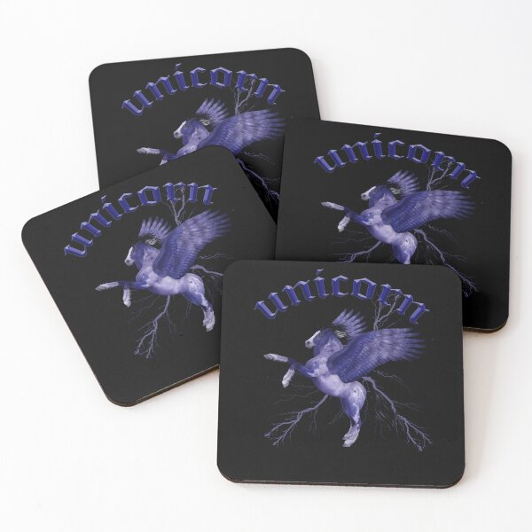Item preview, Strong Blue and White Unicorn for Boys with BlueThunder on the Background designed and sold by koreatvtea.