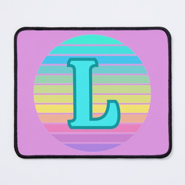Item preview, Initial L Letter L. Monogram L. Colorful Stripe. L name. designed and sold by ABInspired.