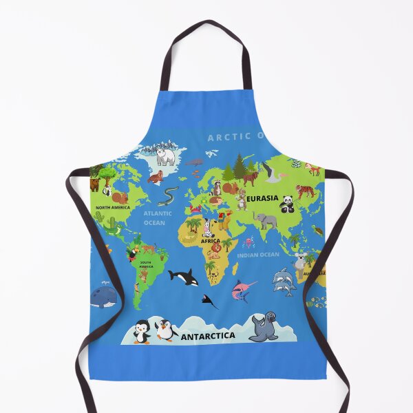 Item preview, Map of the world with animals designed and sold by Chinxi.