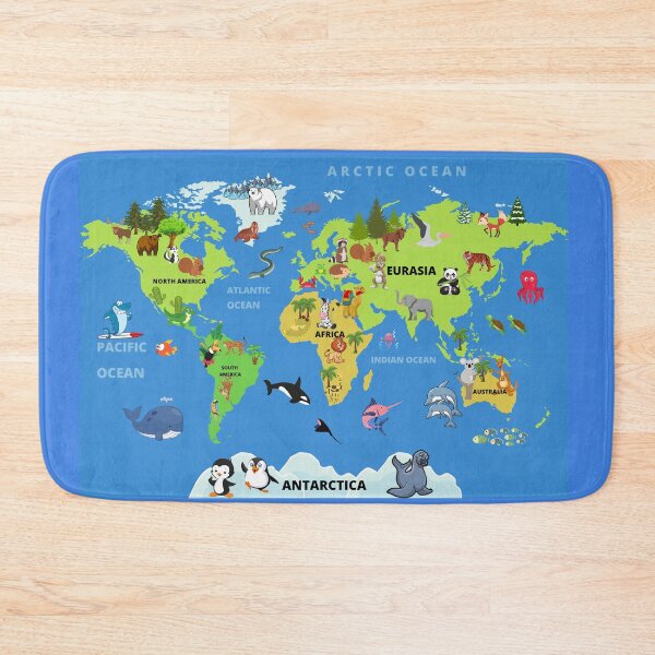 Item preview, Map of the world with animals  designed and sold by Chinxi.
