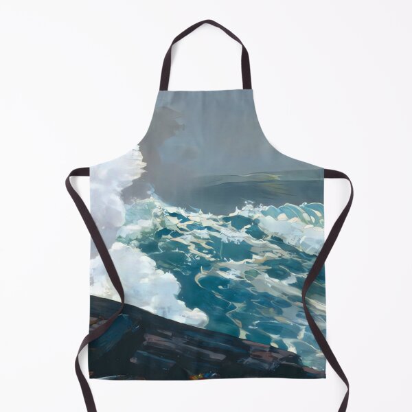 Item preview, Painted blue waves crashing on rocks designed and sold by BubbleCrumbs.