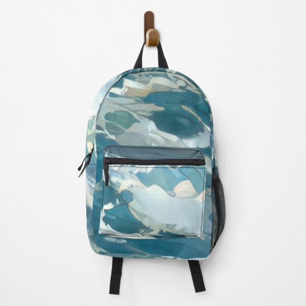 Item preview, Painted blue waves crashing on rocks designed and sold by BubbleCrumbs.