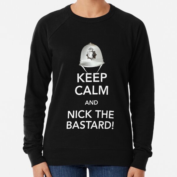 Vista previa del artículo con la obra «¡Mantén la calma y Nick el Bastardo!», diseñado y vendido por MaddFictional.
