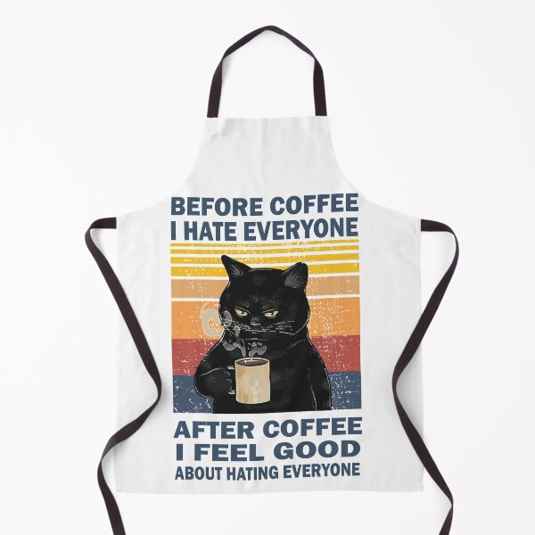 Item preview, Before Coffee I Hate Everyone After Coffee Black Cat Drink  designed and sold by lovelystore200.