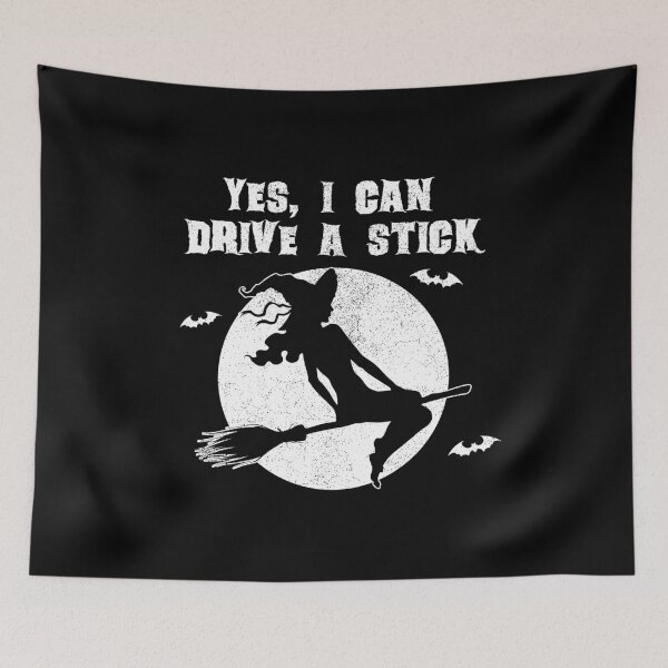 Item preview, Funny Witch I Can Drive a Stick Halloween designed and sold by EstelleStar.