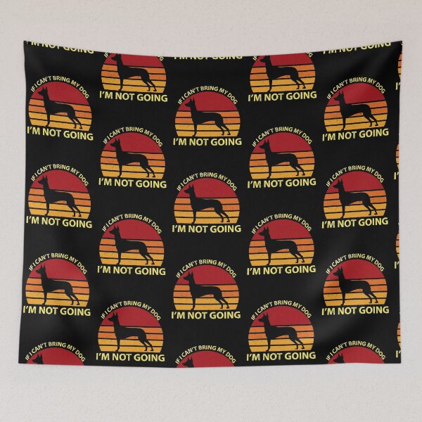 Item preview, If I Can't Bring My Dog I'm Not Going Retro Pharaoh Hound designed and sold by Zurickdesigns.