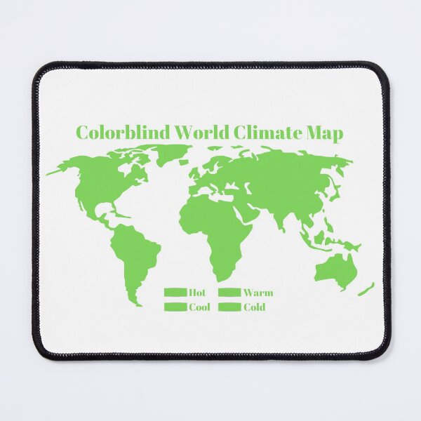 Item preview, Colorblind World Climate Map designed and sold by InVisibleColors.
