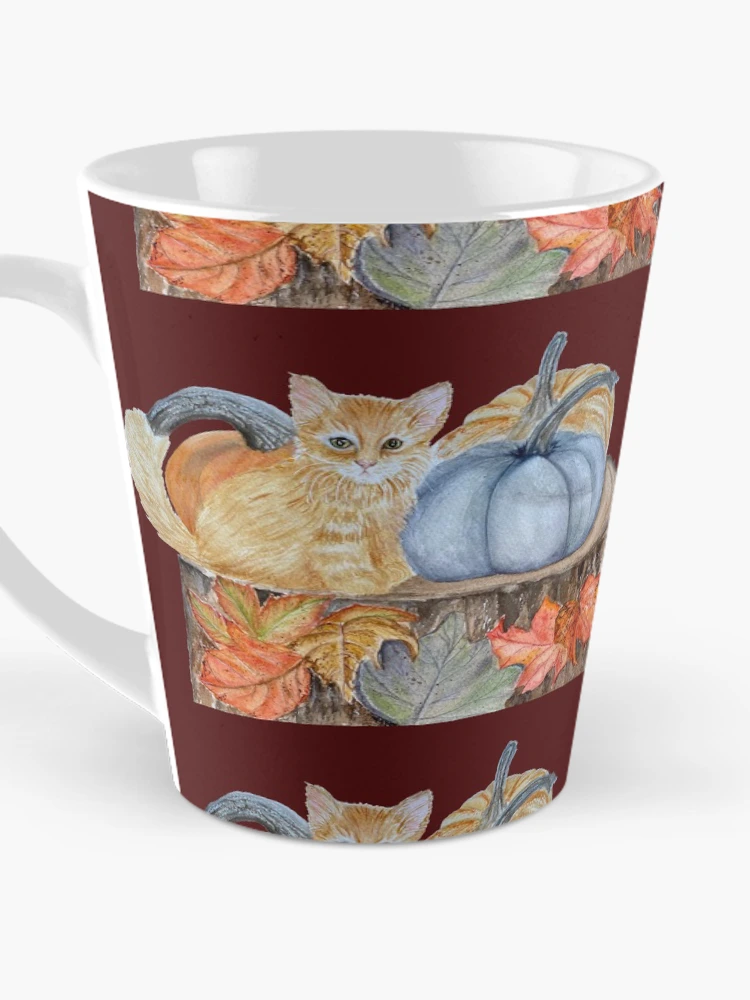 Thumbnail 3 of 4, Coffee Mug, Kitty and pumpkins designed and sold by JavaLisa.