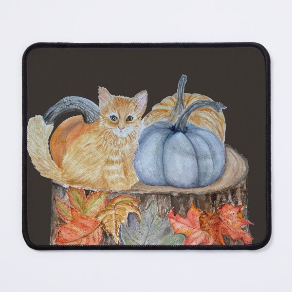 Item preview, Kitty and pumpkins designed and sold by JavaLisa.