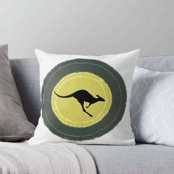 Aperçu de l'œuvre Cocarde verte et or australienne avec kangourou, fond transparent créée et vendue par mhailittlearts.
