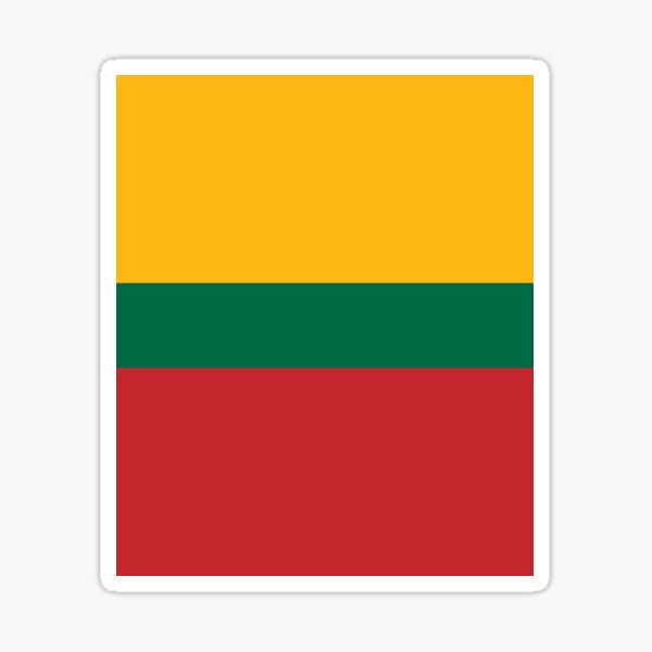 Flag of Lithuania, Lithuania Flag, Lithuanian, Lithuania, Flag Sticker