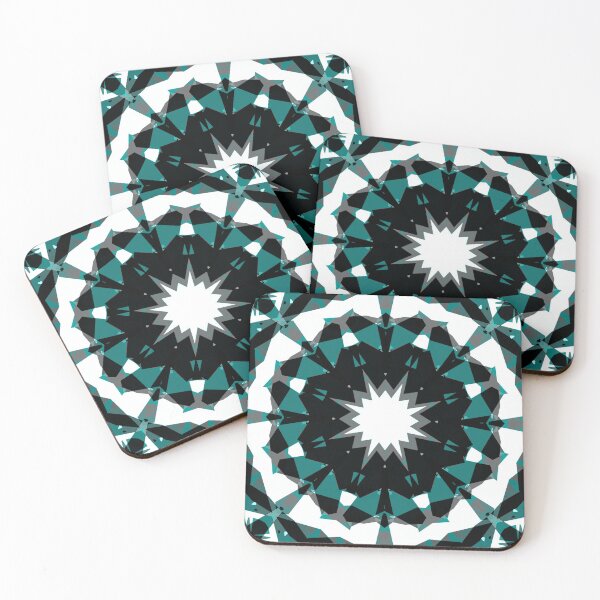 Item preview, Elegant Winter Autumn Dark Green Grey Black Geometric Design Pattern Tile designed and sold by PatternPerfect.