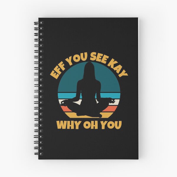 Item preview, Eff You See Kay Why Oh You Retro Sunset Meditating Woman (2) designed and sold by barronangMedia.