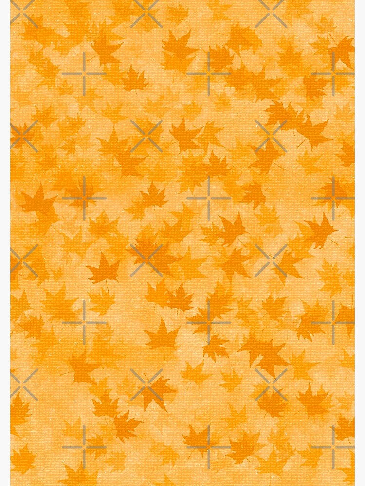 Thumbnail 3 of 3, Spiral Notebook, Autumn pattern with orange maple leaves. designed and sold by Victoria Riabov.