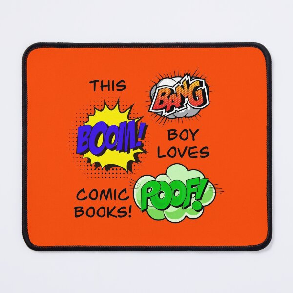 Item preview, This Boy Loves Comic Books! (on Orange) designed and sold by epinkb.