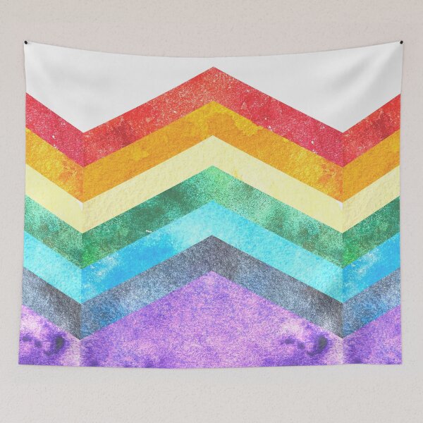 Item preview, Rainbow Chevron Pattern | Watercolor Rainbow Pattern | Retro Pattern designed and sold by Colorcore.
