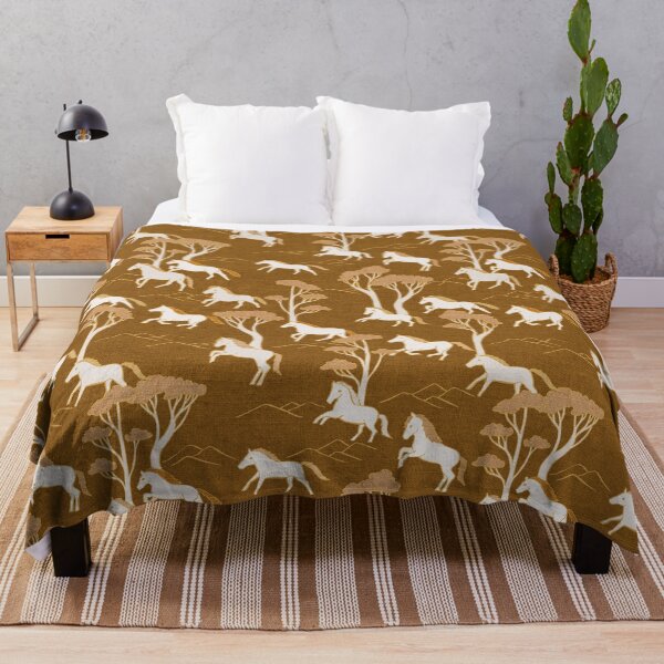 Item preview, Wild Horses Cedar Gold Brown Ponies designed and sold by Cecilia Mok.