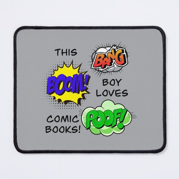 Item preview, This Boy Loves Comic Books! (on Grey) designed and sold by epinkb.