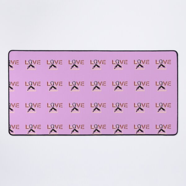 Cancer Patients Cancer Survivors Support Breast Cancer Ribbons Desk Mat