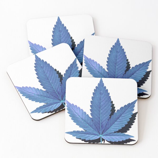 Item preview, blue hemp leaf designed and sold by  CannaGranny™ .