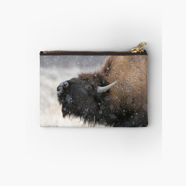 Item preview, Male Bison Sniffing in Snow designed and sold by ForLoveofArt.