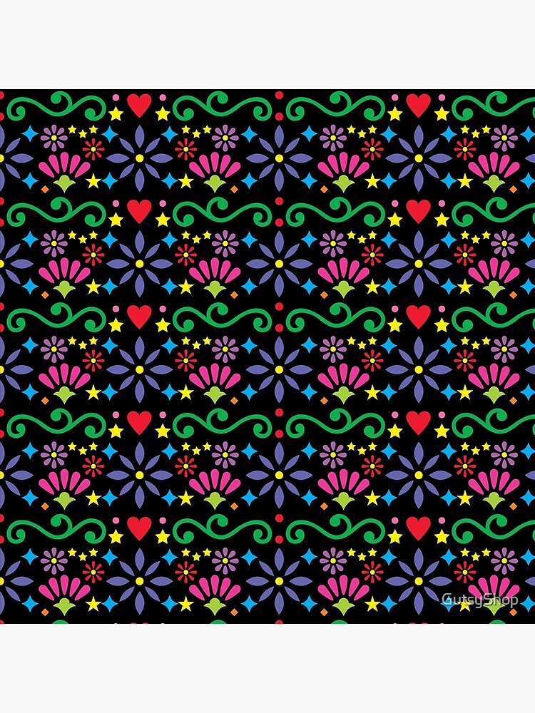 MEXICAN FOLK ART FLORAL DESIGN