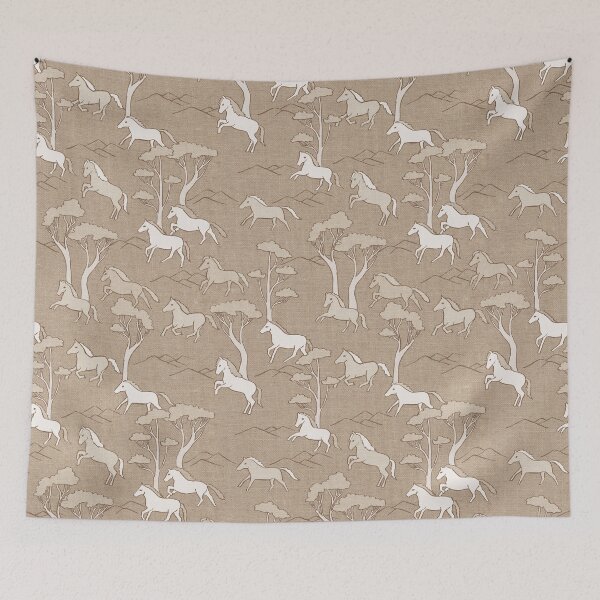 Item preview, Wild Horses Grey Silver White Ponies designed and sold by Cecilia Mok.