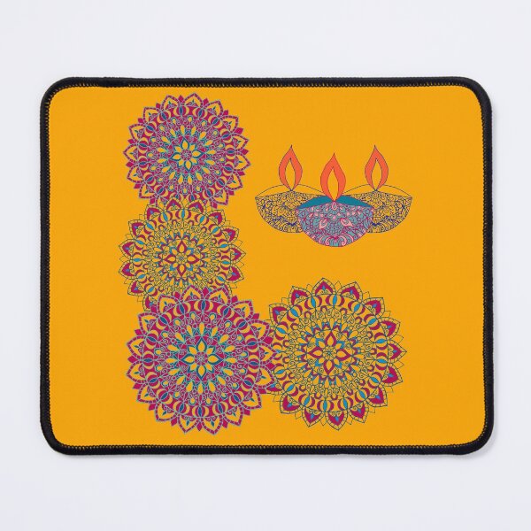 Artikelvorschau, Diwali - Mandalas und Lampen entworfen und verkauft von MitaDreamDesign.